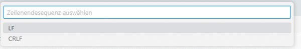 LF/CFLF Auswahl ändern/bestätigen